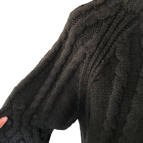 ZARA Black Cable Knit Sweater - Picture 3 of 9